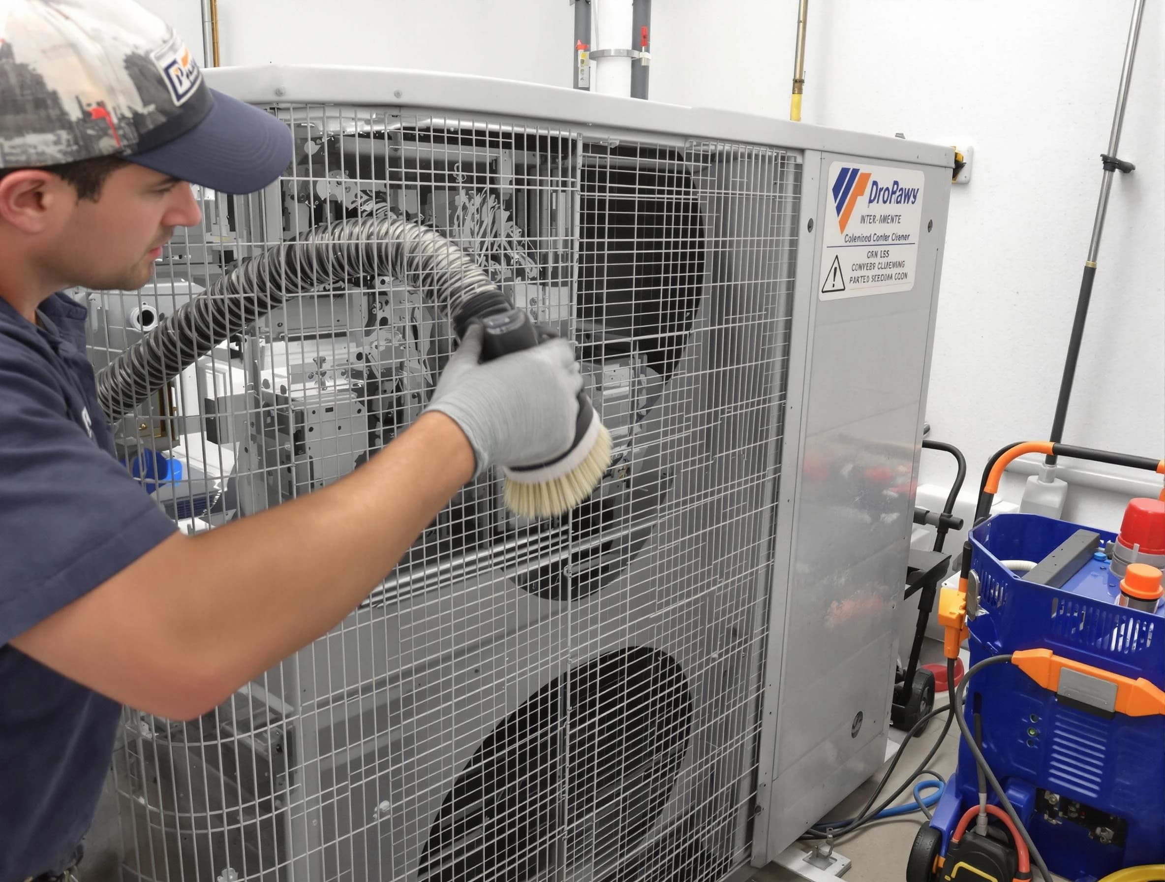 Lakewood Air Duct Cleaning specialist performing precision AC coil cleaning for improved system performance in Lakewood