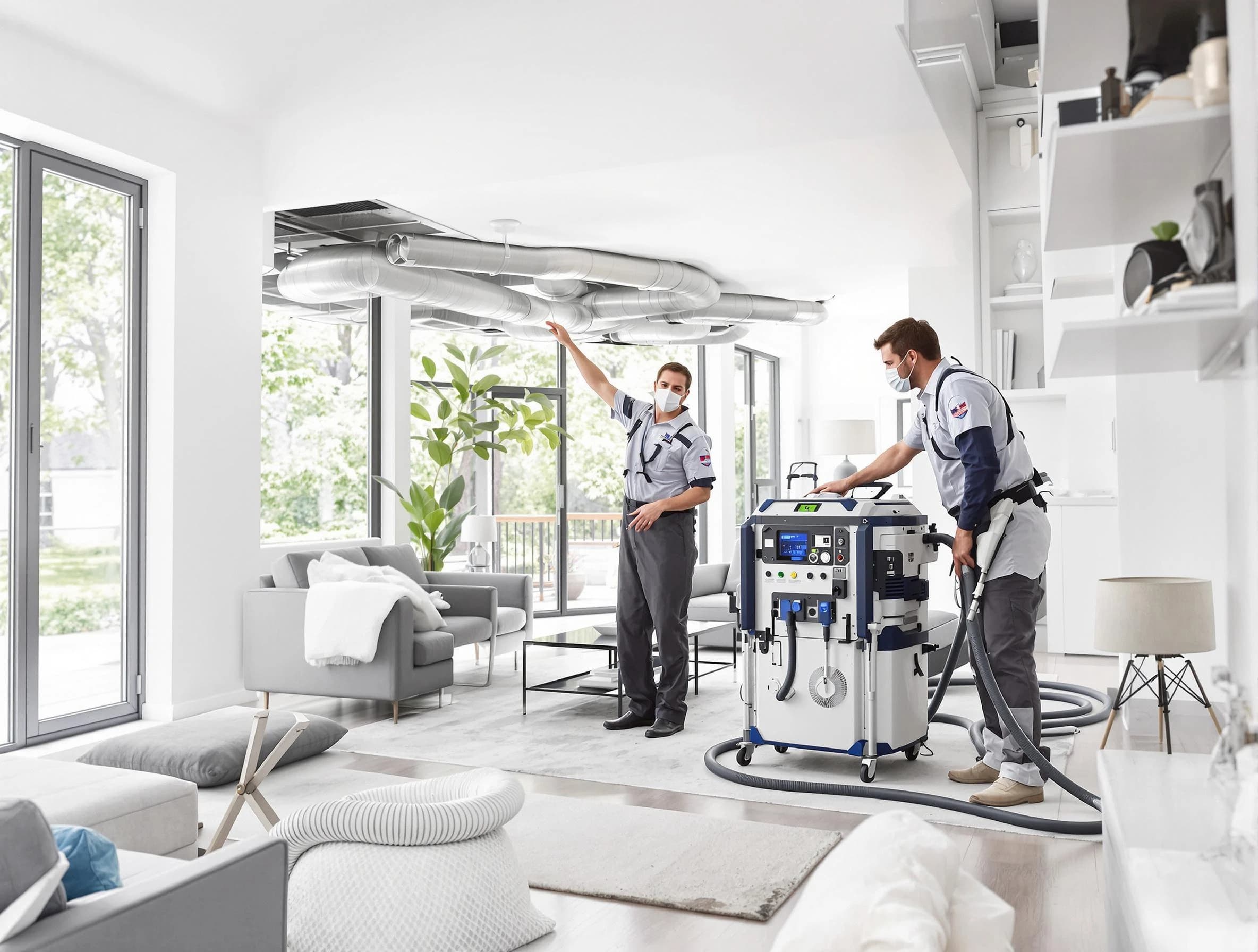 Lakewood Air Duct Cleaning professional conducting pure air duct cleaning with state-of-the-art equipment in Lakewood