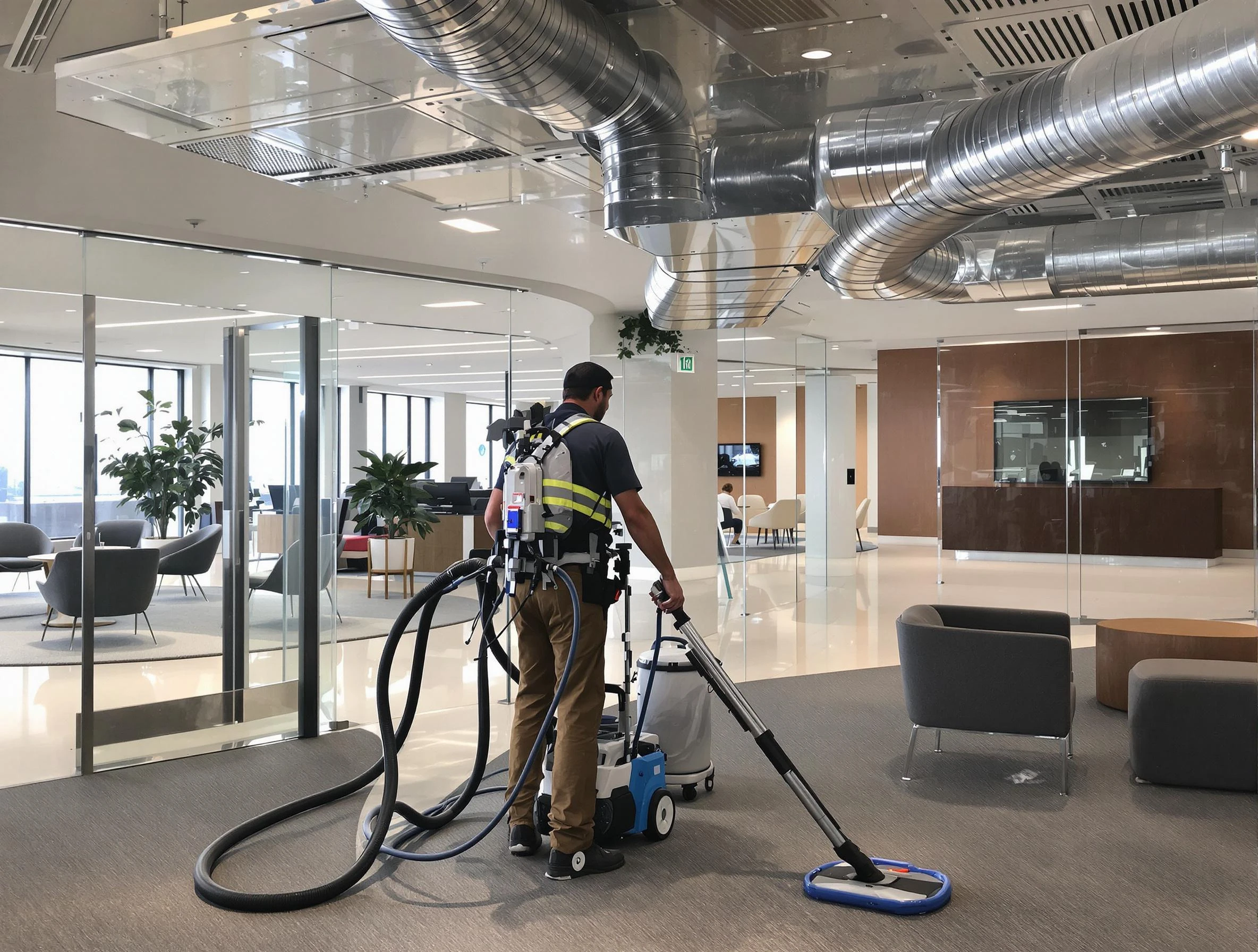 Commercial duct cleaning service by Lakewood Air Duct Cleaning in Lakewood