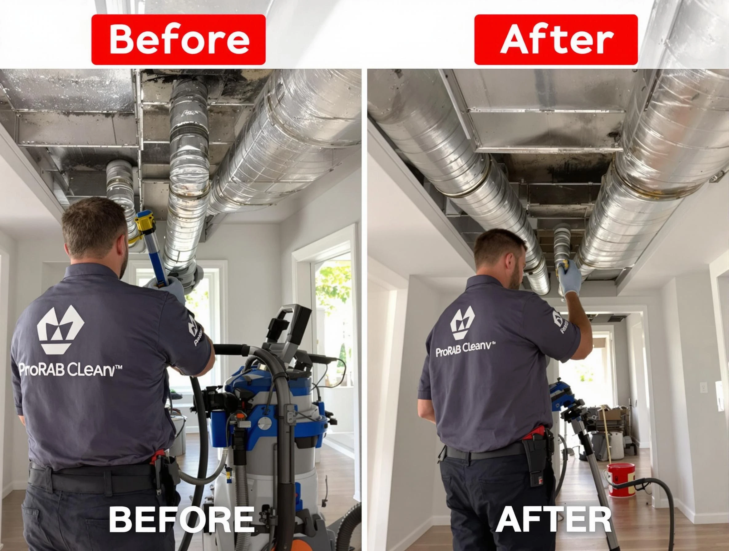 Lakewood Air Duct Cleaning expert performing thorough residential duct cleaning in a Lakewood home